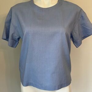 J.Crew Light Blue Short Sleeve Blouse